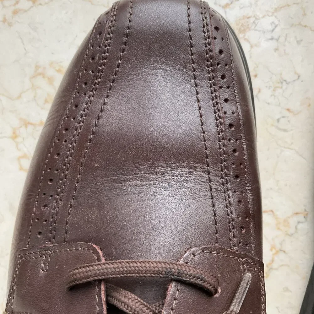 ORTHOFEET #467 Mens‎ size 12 wide Brown Gramercy Leather Shoes Size 12 2E